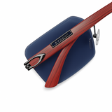 Carter - Rimless Sunglass - Fashion - Unisex - Wooden Style - UV Protected.