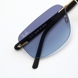 R.Bin BLUE - Rimless Sunglass - Daily Wear - Fiber Sticks- Flexible- UV Protected.