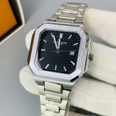 Patek Style Nautilus Watch | AA Quality | Date Display | 6-Month Warranty (Black)