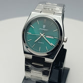 Poedagar Quartz Watch | Stainless Steel Strap | Day & Date Display (Tiffany Blue)