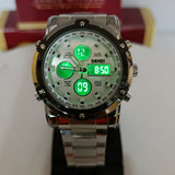 SKMEI Original Full Metal | Dual Time | Heavy Men’s Look | 6 Month Wrranty (White)