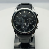 TISSOT Inspired - Date Only - Black Silver