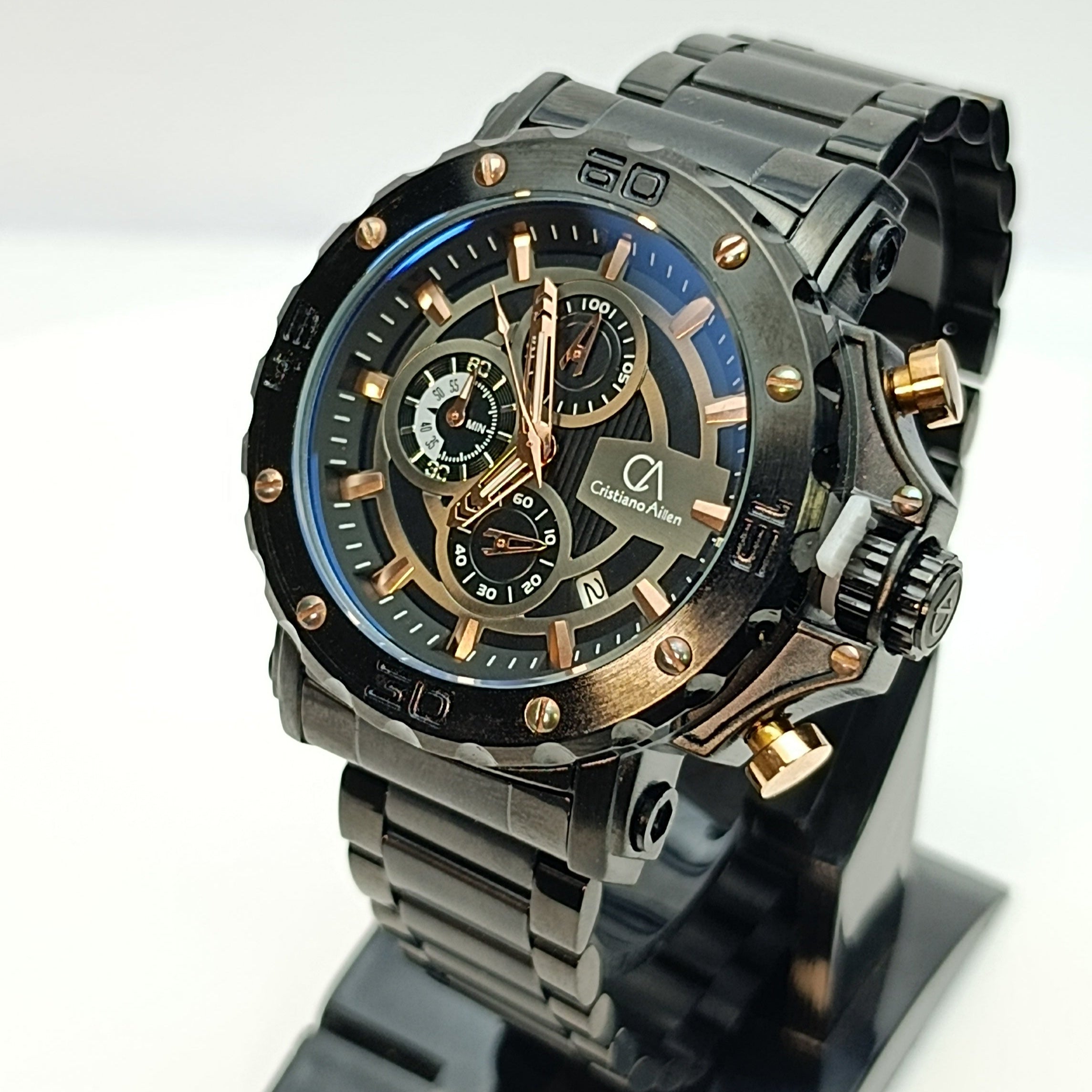 Cristiano Ailien Chronograph | Full Chrono Working | Stainless Steel Strap
