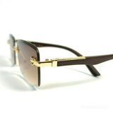 Cater - Rimless - Wooden Texture - UV Protected