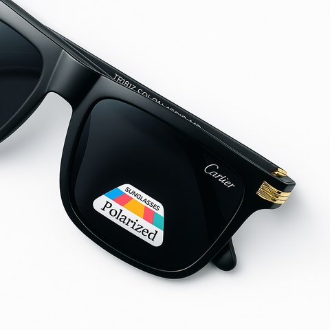 Cartier - Polarized + UV- Black & Golden
