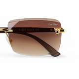 Cater - Rimless - Wooden Texture - UV Protected