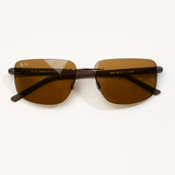 R.Bin BROWN - Rimless Sunglass - Daily Wear - Fiber Sticks- Flexible- UV Protected.