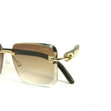 Cater - Rimless - Wooden Texture - UV Protected