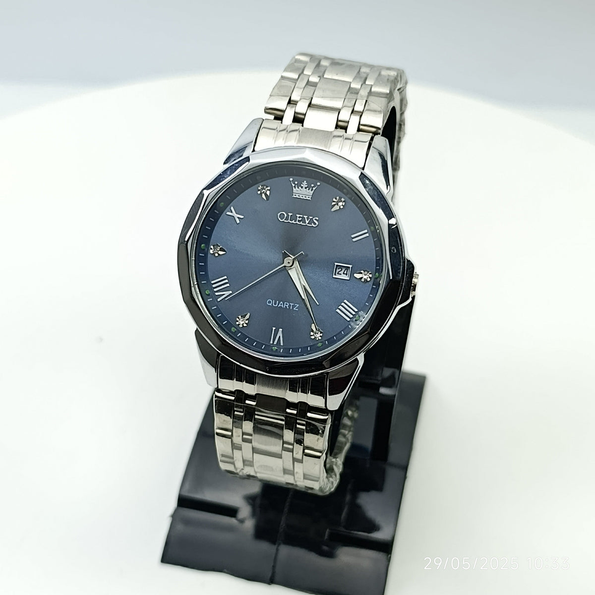 OLEVS Original 5815-G | Diamond-Cut Glass | Date | Year Warranty