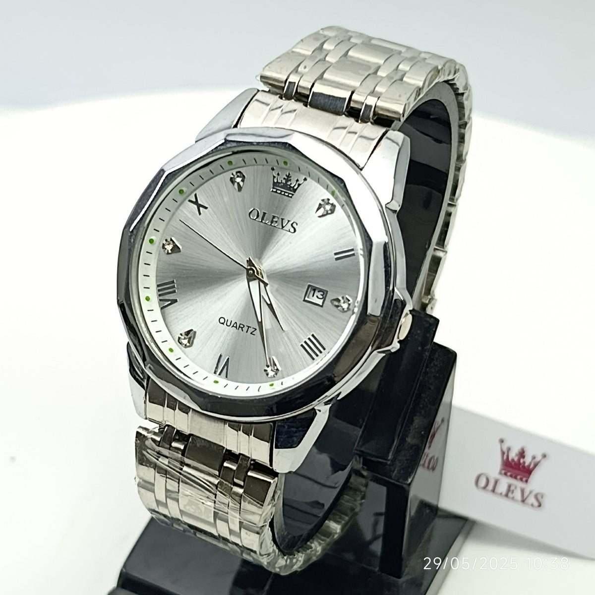 OLEVS Original 5815-G | Diamond-Cut Glass | Date | Year Warranty