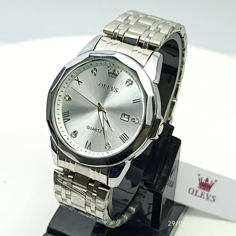 OLEVS Original 5815-G | Diamond-Cut Glass | Date | Year Warranty