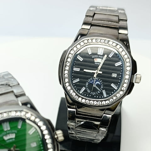 Patek 8829 Nautilus Style – Unisex | Day & Date | Black