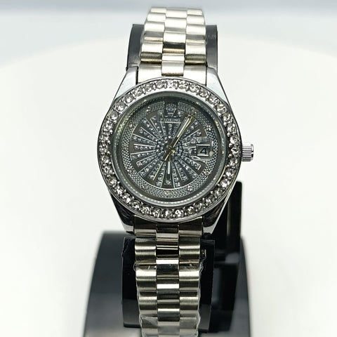 Proking Original 8416L Ladies Luxury Crystal Watch – Date (Grey)
