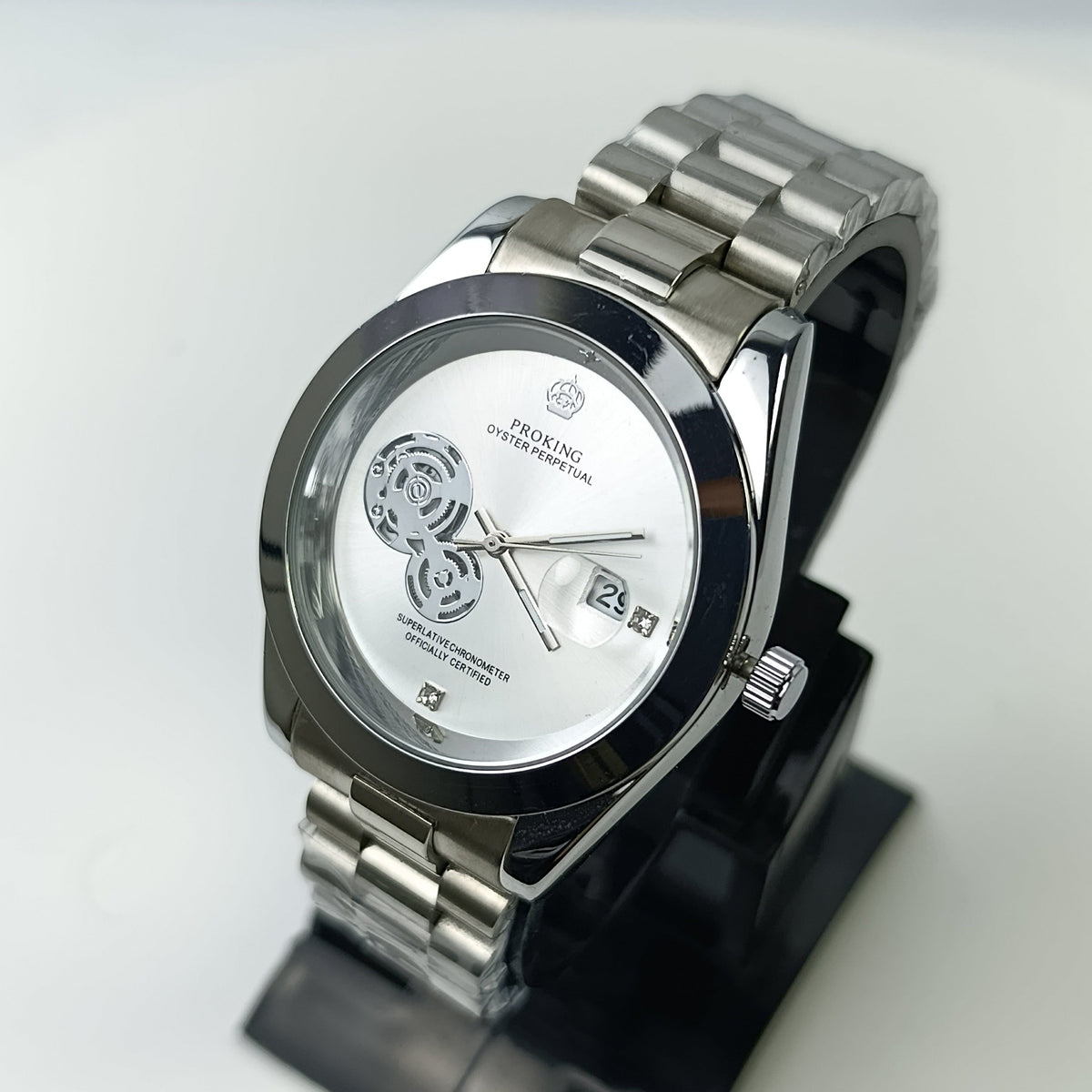 PRO KING Oyster 4815G Original Men’s Watch – Silver| Date Only