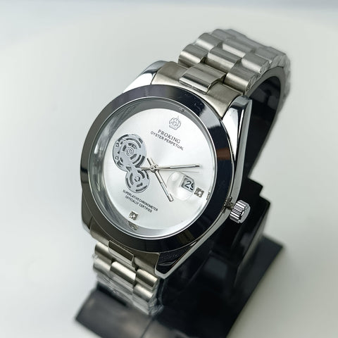PRO KING Oyster 4815G Original Men’s Watch – Silver Chain | Date Only