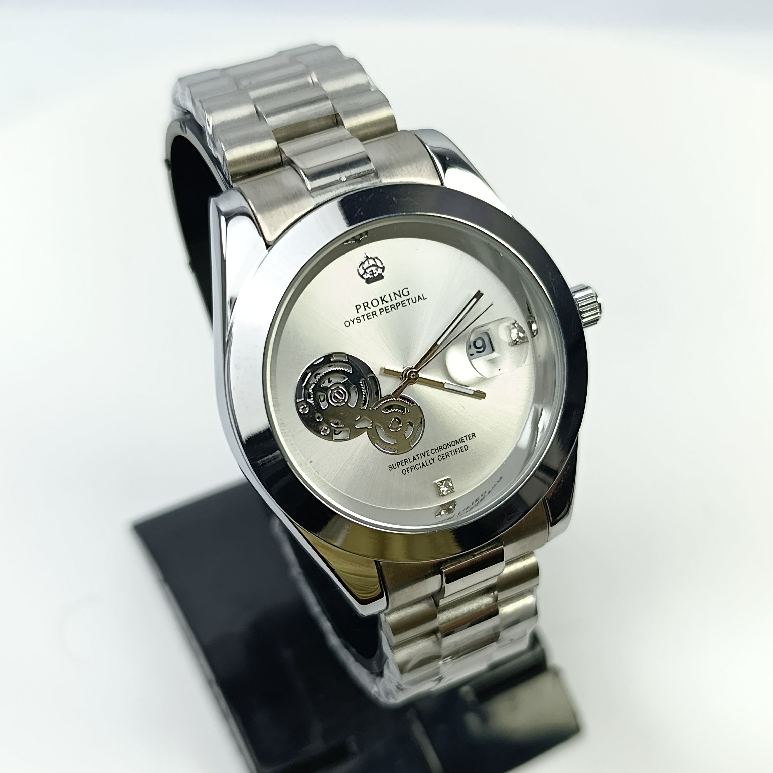 PRO KING Oyster 4815G Original Men’s Watch – Silver| Date Only