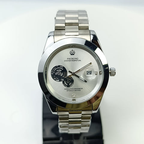 PRO KING Oyster 4815G Original Men’s Watch – Silver Chain | Date Only