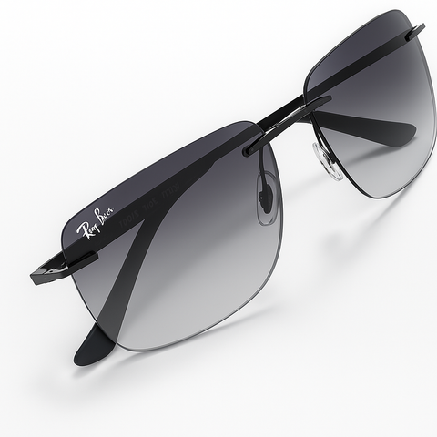 R.Bin Grey - Rimless Sunglass - Daily Wear - Fiber Sticks- Flexible- UV Protected.