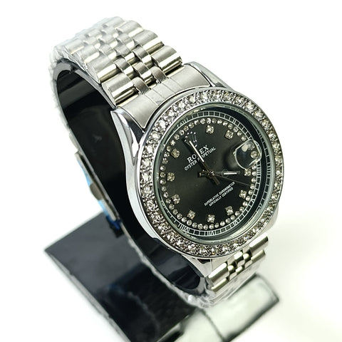 Luxury Stone Bezel Men’s Watch – Date - 6 Months Warranty