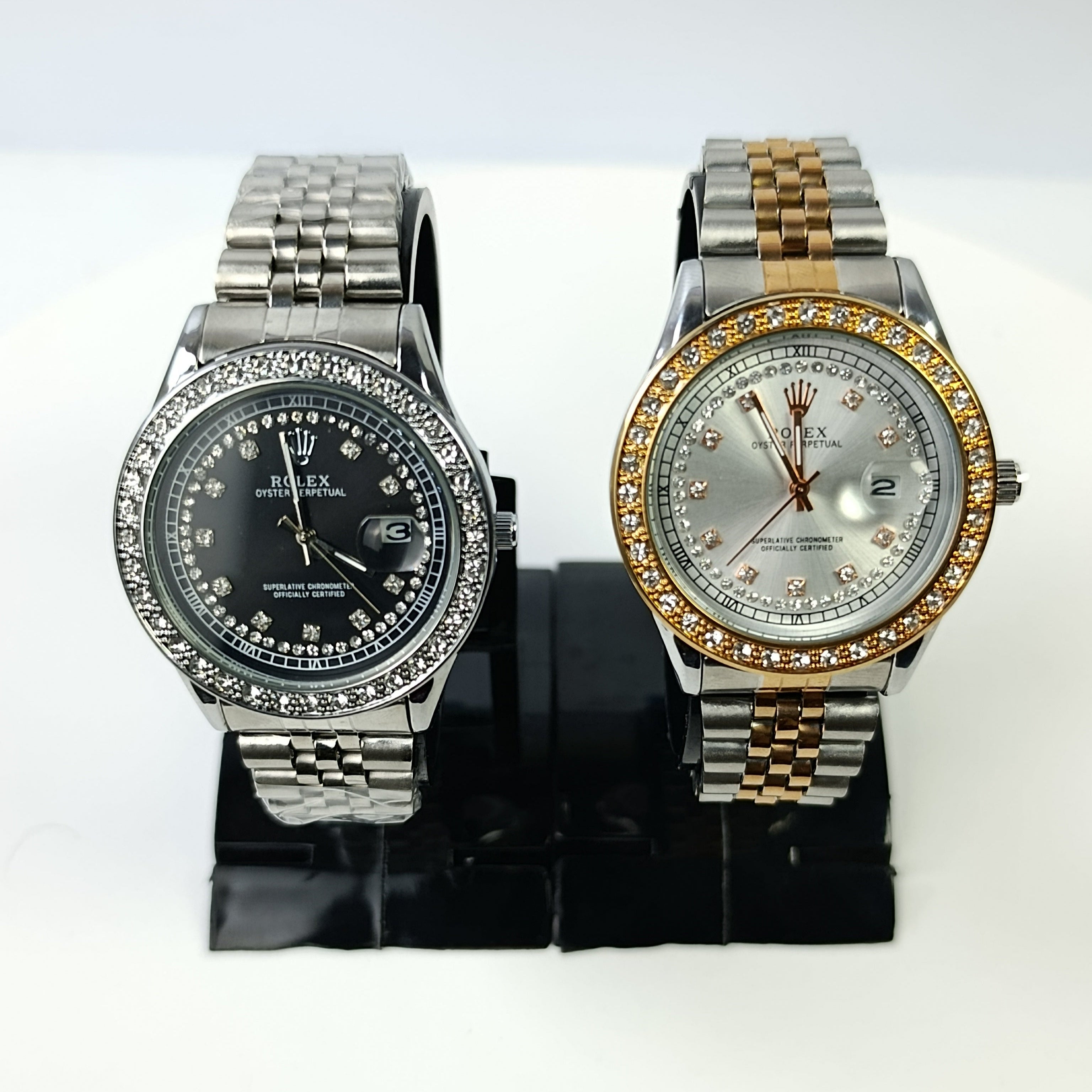 Luxury Stone Bezel Men’s Watch – Date - 6 Months Warranty