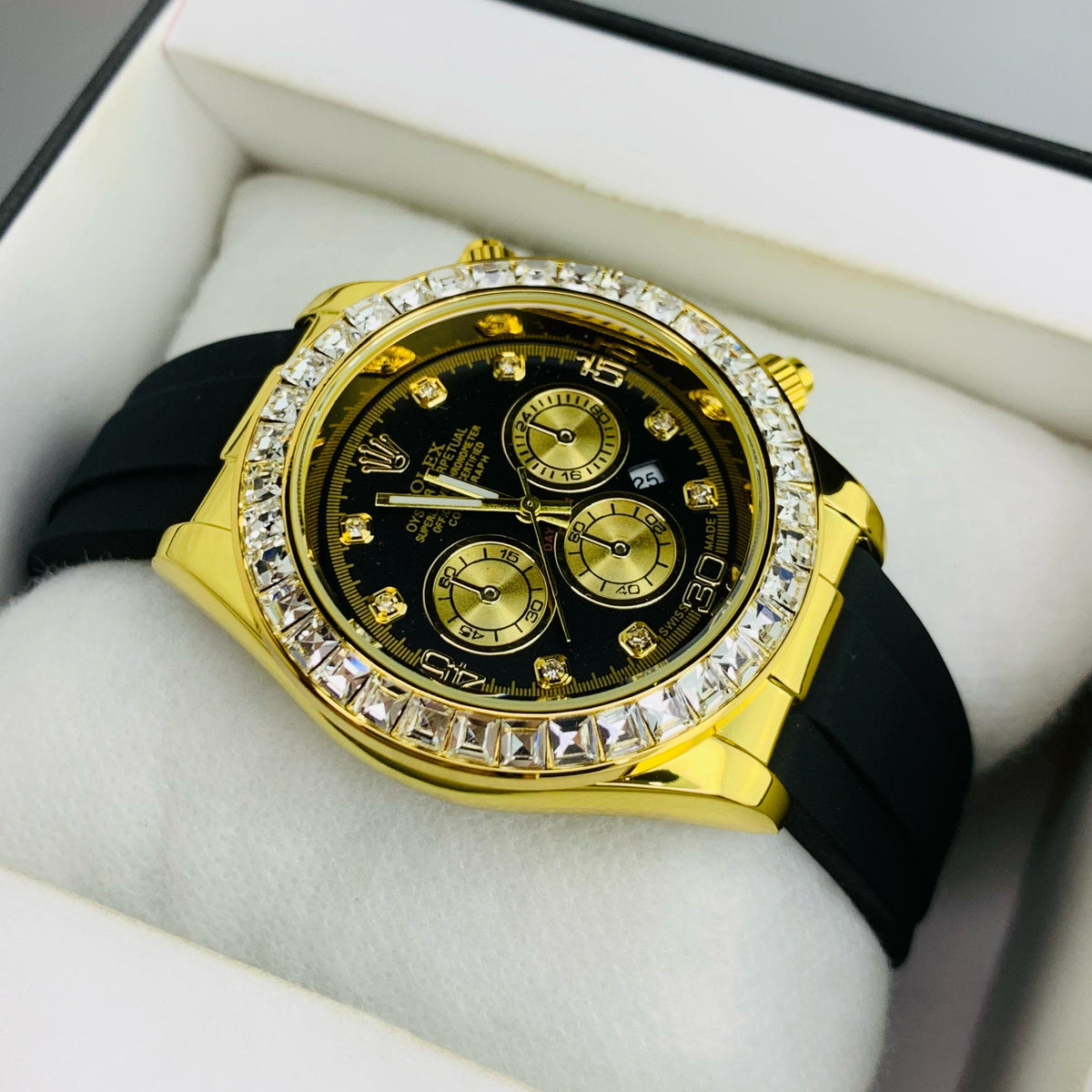 RLX Oyester Crystal – Gold Finish | Date | Warranty